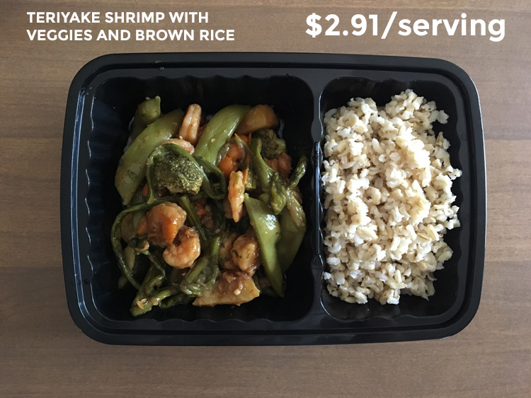 teriyaki shrimp with brown rice and veggies